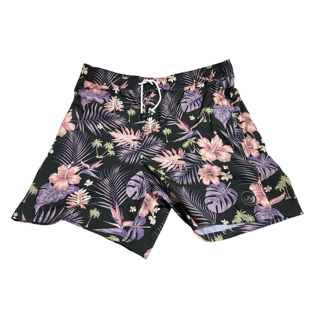 NEFF Board Shorts Mens Black Floral Shorts Size XL shorts